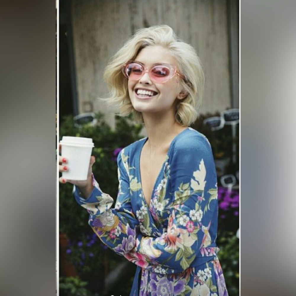 Spell and the Gypsy Blue Skies Floral Wrap Dress